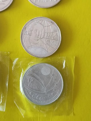 Lote 10 monedas 2000 pesetas plata