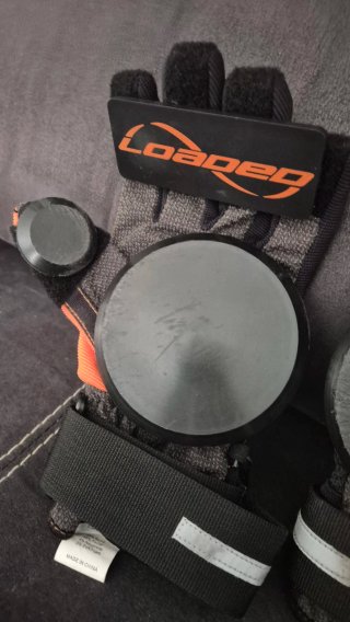 Guantes Loaded Longboard Negros y Naranjas