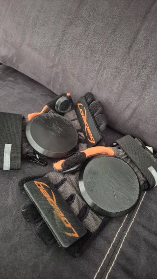 Guantes Loaded Longboard Negros y Naranjas