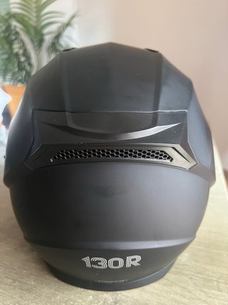 Casco de moto integral negro mate