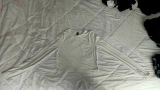 Sudadera manga larga blanca mujer