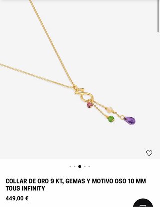 Collar Tous Dorado con Abalorios Morados