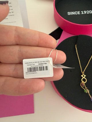 Collar Tous Dorado con Abalorios Morados