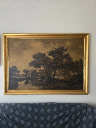 Cuadro grande vintage – Paisaje Meindert Hobbema
