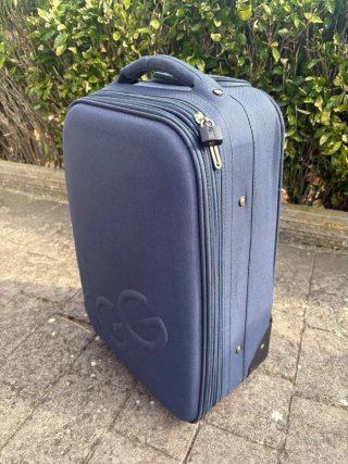 Maleta de cabina trolley azul