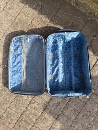 Maleta de cabina trolley azul