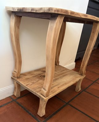 Mesa auxiliar madera rústica