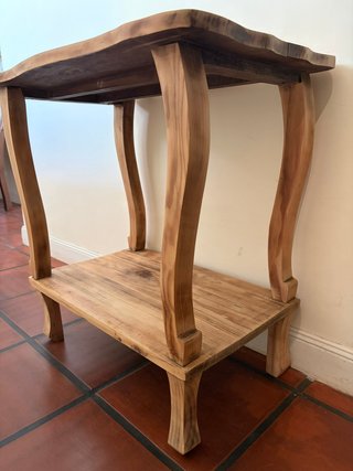Mesa auxiliar madera rústica