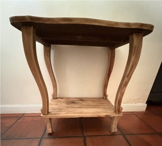 Mesa auxiliar madera rústica