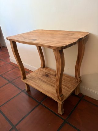 Mesa auxiliar madera rústica