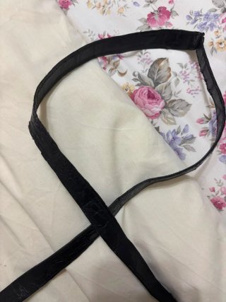 Bolso Cocodrilo Auténtico Años 50 Negro
