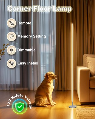 Lámpara de pie LED 12W regulable