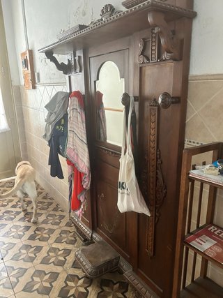 Mueble recibidor perchero antiguo madera