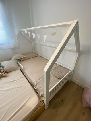 Cama madera Montessori y cama casita Montessori