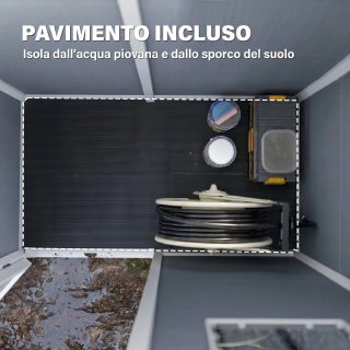 Casetta da Giardino in Resina con Porta Bloccabile