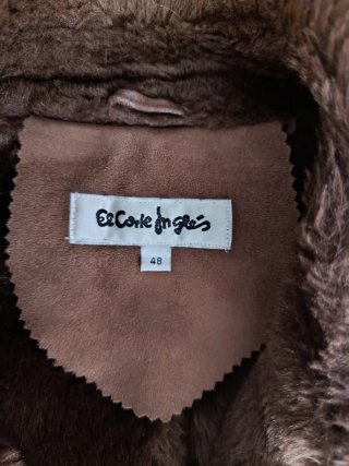 Chaquetón de piel marrón El Corte Inglés