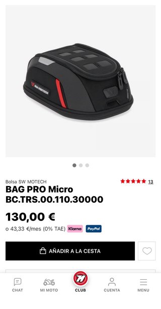Bolsa Depósito SW Motech Micro