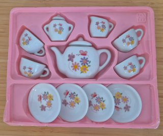 Juego Vajilla Porcelana Infantil Flores