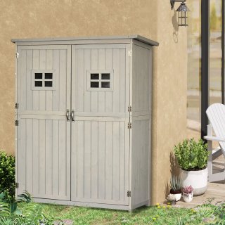 Casetta da Giardino Legno con Porta Doppia Mensole