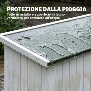 Casetta da Giardino Legno con Porta Doppia Mensole