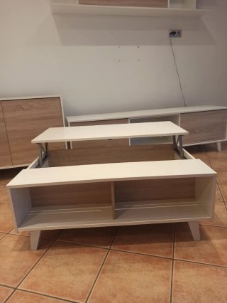 Muebles de comedor modernos blancos y madera