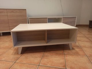 Muebles de comedor modernos blancos y madera