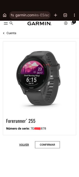 Garmin Forerunner 255 GPS Negro/Gris