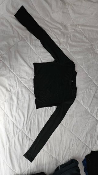 Sudadera manga larga mujer negra