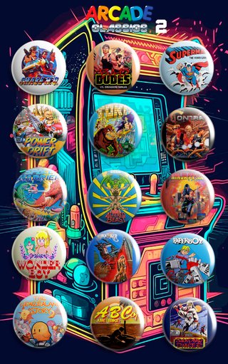 PACK CHAPAS ARCADES DE LOS 80 (VOL 2)