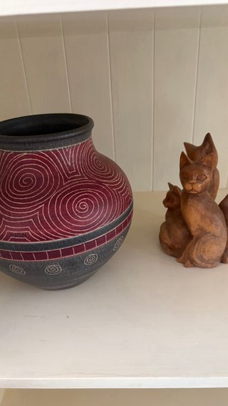 Porta candele gatti in legno