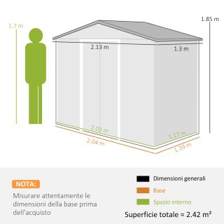 Casetta in Lamiera Grigia con Porte Scorrevoli