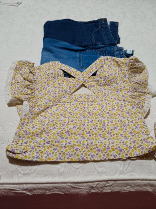 Lote Ropa Niña 9 Años: 2 Pantalones y Blusa