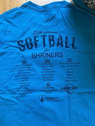 T-shirt Softball for Shriners S uomo vintage usa