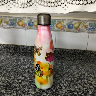 Botella Térmica Mariposas y Flores