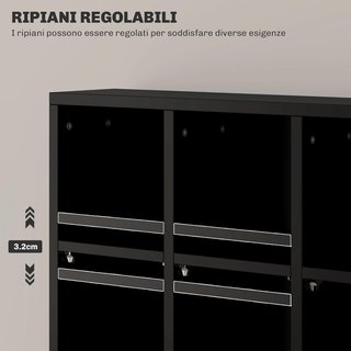 Mueble Porta CD Con Estantes Regulables, Estante Porta 456CD/336DVD Ahorra Espacio en Madera, Mueble Portacd Con 24 Compartimentos, para Sala de Estar, Dormitorio, Oficina, 89X20X130.5 Cm, Negro
