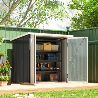 Casetta Giardino Acciaio Doppia Porta 147x86x134cm