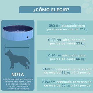 Piscina Plegable para Mascotas Ø120x30 cm