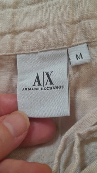 Gonna Maxi Armani Exchange 100% Lino Beige