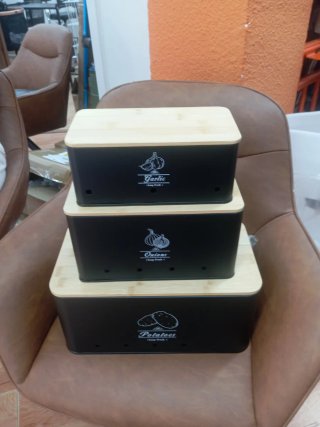 Set 3 Cajas Almacenaje Cocina