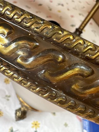 Lámpara de bronce y cristal