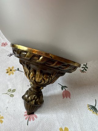 Lámpara de bronce y cristal