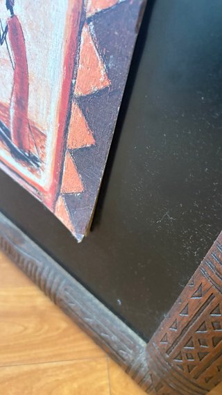 Quadro Africa Tribale Legno Multicolore