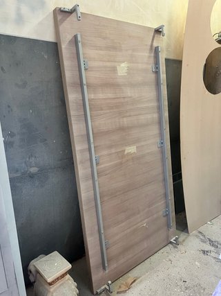 Somier cama madera y metal 105cm