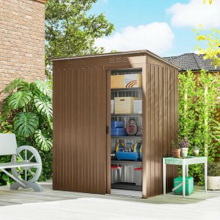 Casetta Giardino Metallo Marrone 159x106x181 cm
