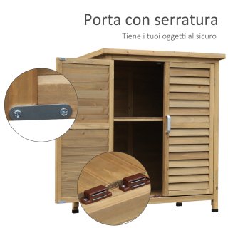Casetta da Giardino in Abete con Tetto in Bitume