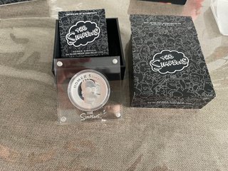 Moneda Homer Simpson 2oz Plata Proof