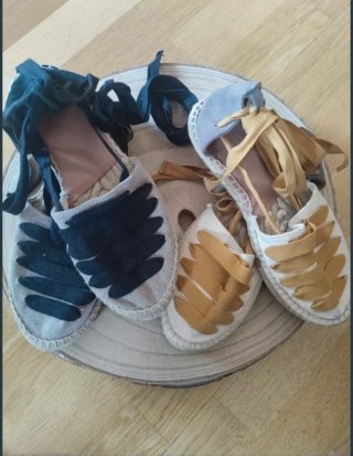 Zapatillas Esparto.T-37 (2 pares) precio total 12€