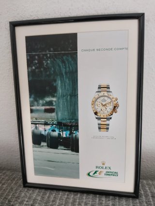 Rolex F1 anuncio original con marco