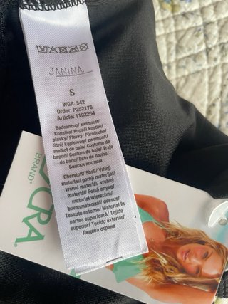 Bañador Janina negro con cordón