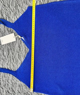 Top Mango Lurex Azul Eléctrico Talla XL